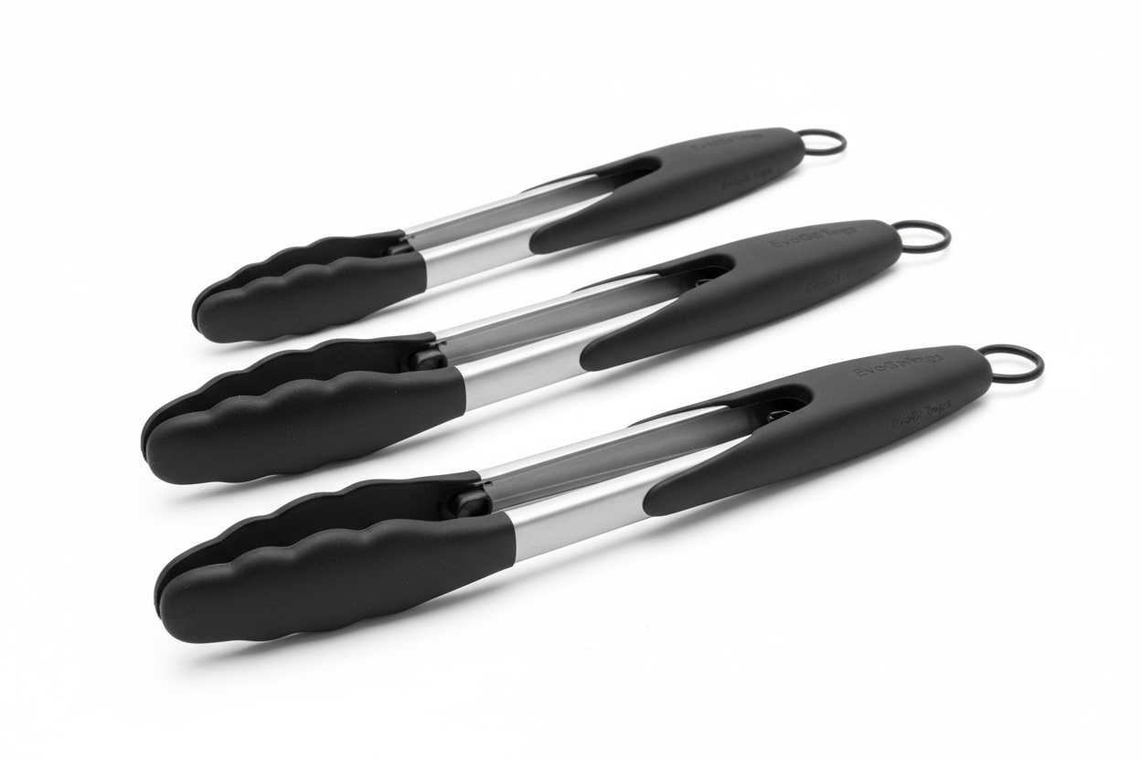 Conjunto de Pinças de Cozinha em Silicone 3 Peças