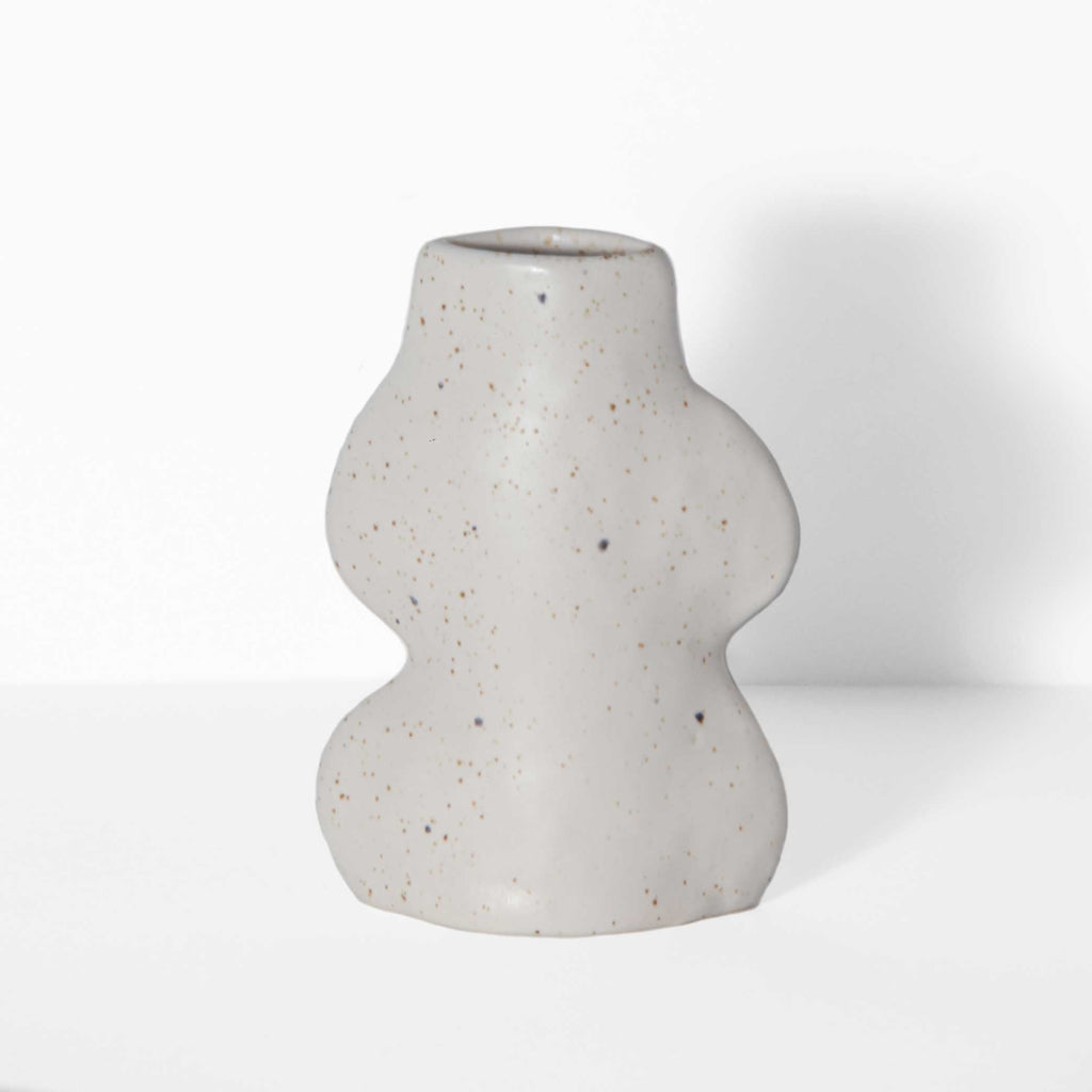 Fluxo Ceramic Vase -  Small White